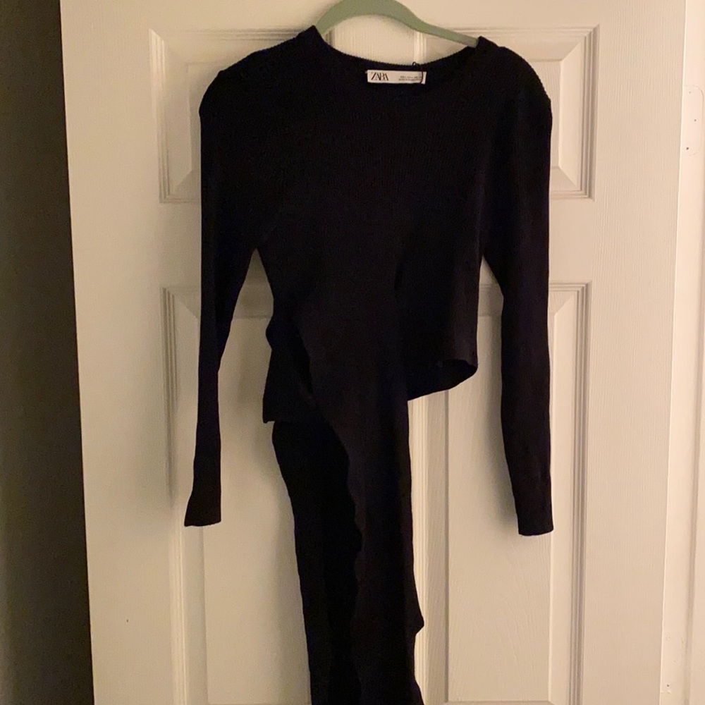 Zara Wrap Waist Crop Sweater